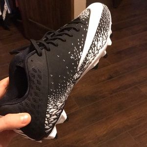 Never warn white and black nike football cleats!